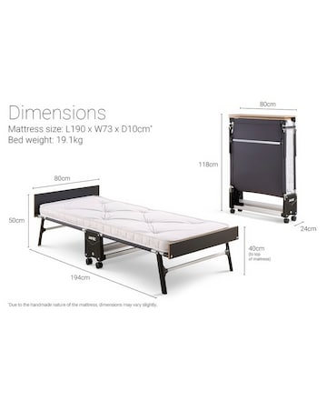 Jay-Be Grand Folding Bed with e-Pocket Mattress - Single