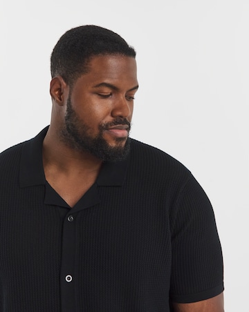 Black Revere Collar Shirt