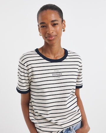 Tommy Hilfiger Monotype Stripe Crew Neck Short Sleeve Tee
