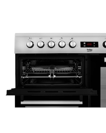 Beko KDVC100X 100cm Electric Double Oven Ceramic Hob - Stainless Steel
