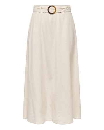 JdY Milan High Waisted Belted Linen Skirt