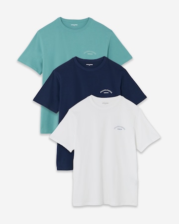 Jack & Jones College Logo T-Shirt 3 Pack - Multi