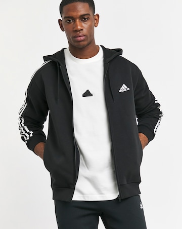 adidas 3-Stripes Fleece Full Zip Hoodie