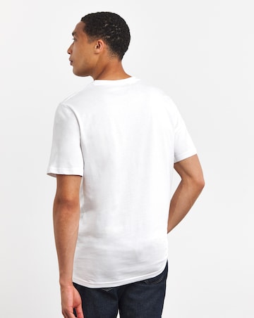 White V-Neck T-shirt Long