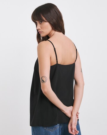 Black Woven Strappy Cami