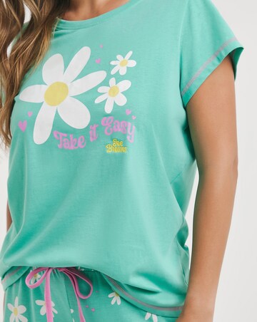 Joe Browns Green Daisy Pyjamas In A Bag