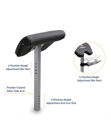 Marcy ACC8215AC Bench Arm Curl with Bar Catch