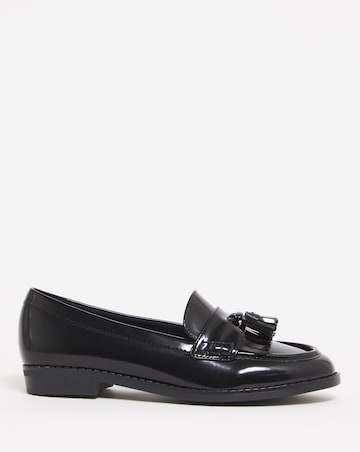 Leather Look Tassle Loafer - Wide Fit (E)
