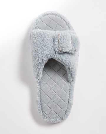 Mule Slipper with Buckle Detail - Extra Wide Fit (EEE)