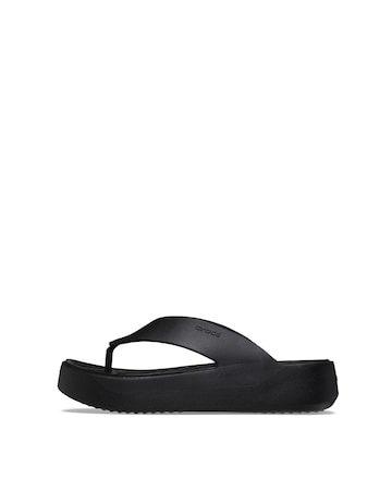Crocs Black Getaway Platform Toe Post Sandal