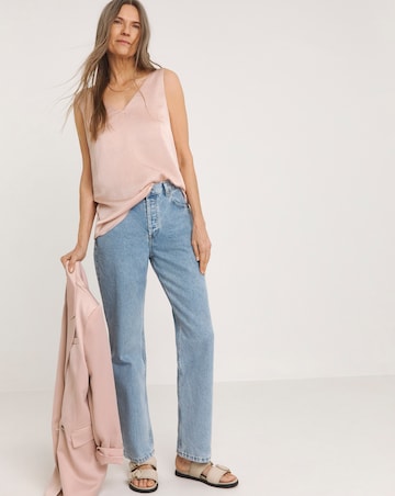 Satin V Neck Vest Top