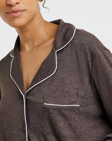 Pretty Secrets Ribbed Button Through Pyjama Set