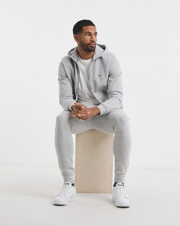 Lacoste Classic Zip Through Hoodie - Grey Marl