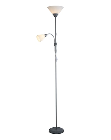 Dual Purpose Floor Lamp Silver