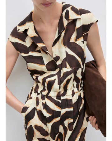 Mango Animal Print Jumpsuit