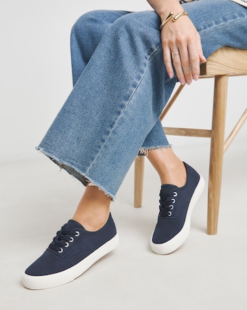 Polly Lace Up Deck Shoe - Extra Wide Fit (EEE)