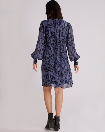 Ro&Zo Snake Print High Neck Dress