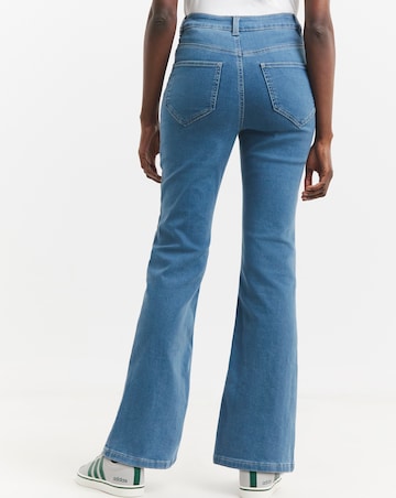 Simply Be Kim Mid Blue High Waist Super Soft Bootcut Jeans