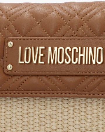 Love Moschino Straw Chic Tan Cross-Body Bag