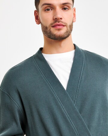 Waffle Shawl Collar Dressing Gown