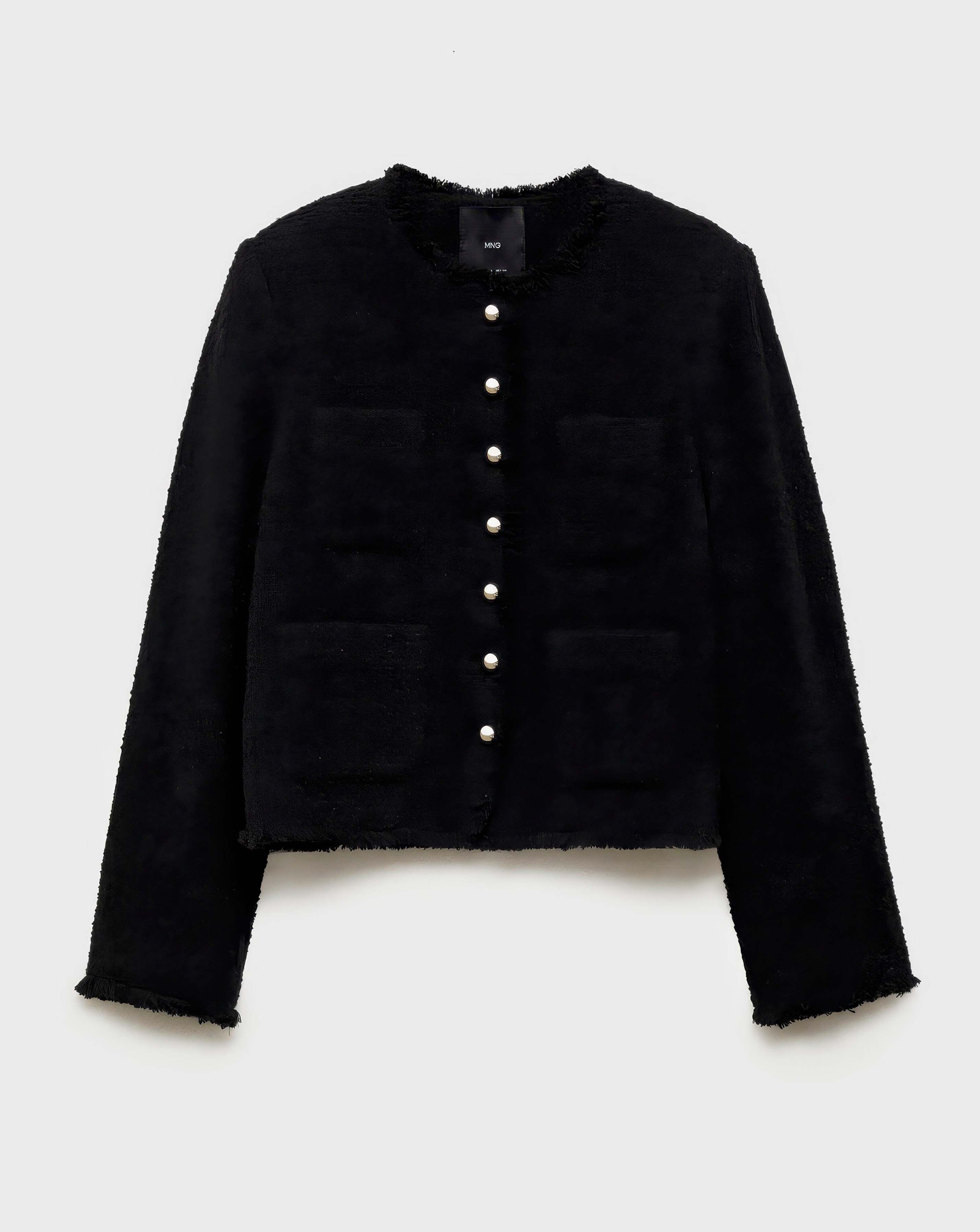 Mango Tweed Jacket with Jewel Buttons | JD Williams