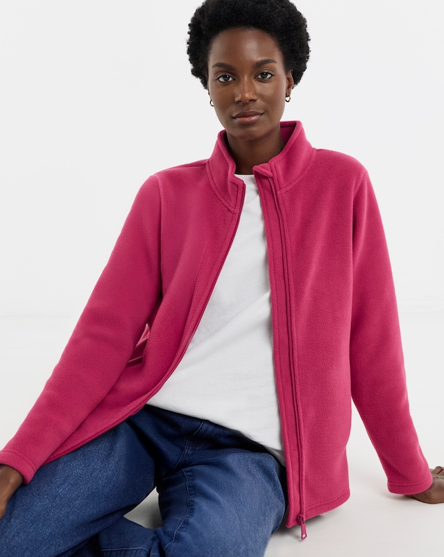 Zip Up Regular Fit Fleece Jacket