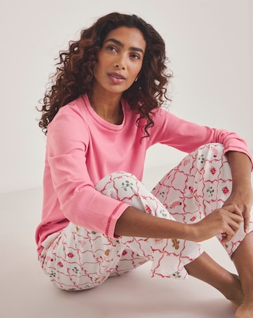 Simply Be (2 Pack) Christmas Ribbed Pyjama Sets