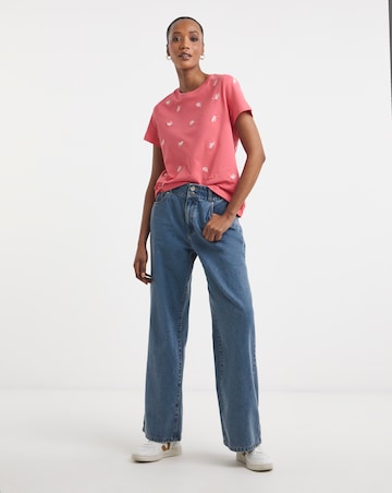 Pure Cotton Embriodered T-Shirt