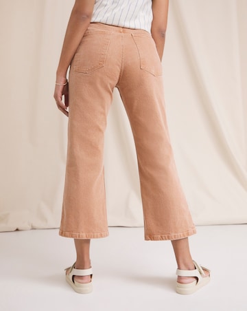 Anise Lily Baked Pink Crop Flare Jeans