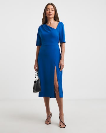 Asymmetric Neck Marilyn Bodycon Shift Dress