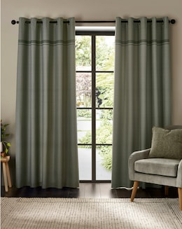 Catherine Lansfield Melville Eyelet Lined Curtains