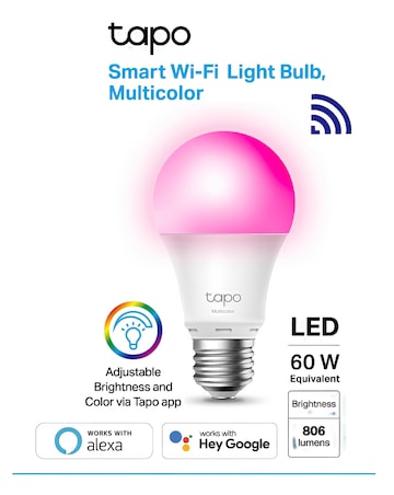 TP-Link Tapo L530 E27 Multicolour Smart Wi-Fi Bulb - 2 Pack