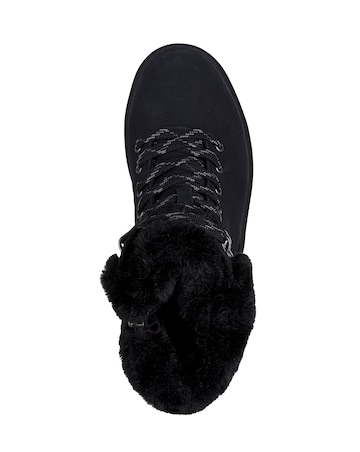 Skechers Park City Cozy Hiker Lace Up Wedge Boot - Standard Fit