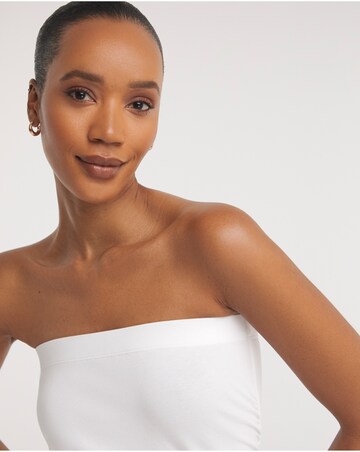 White Jersey Bandeau Top