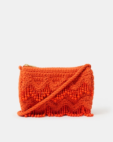 Accessorize Beaded Macrame Crossbody Bag