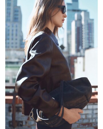 Mango Sabina Faux Leather Jacket