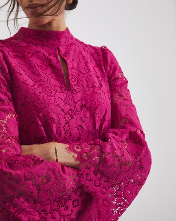 Joanna Hope High Neck Lace Dress