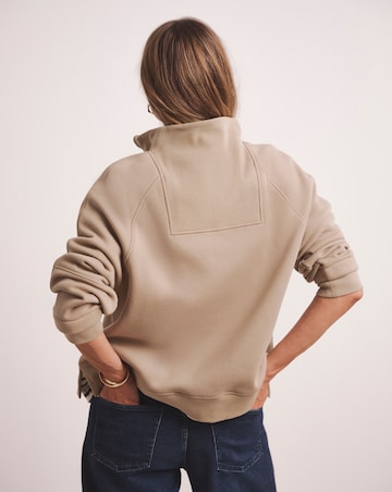 Anthology Rib Mix Half Zip Sweatshirt