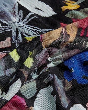 Ted Baker Printed Mesh Puff Sleeve Mini Dress