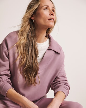 Anthology Elderberry Collared Modal Sweatshirt