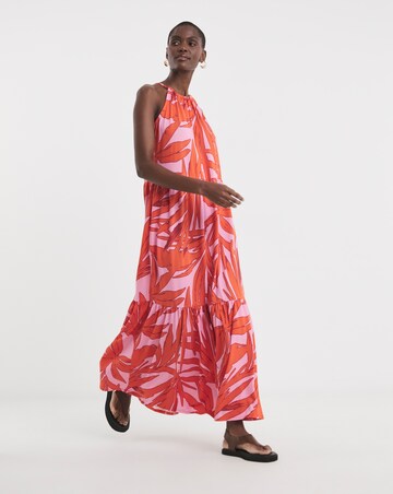 Soft Touch Jersey Halter Neck Maxi Dresss