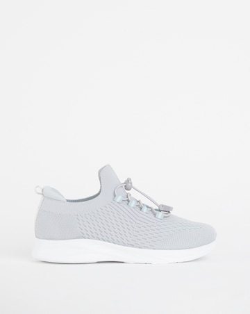 Cushion Walk Grey Arch Support Toggle Trainers -Extra Wide Fit (EEE)