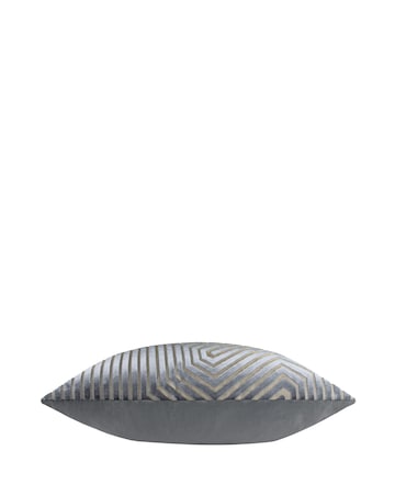 Paoletti Evoke Cut Velvet Large Cushion Cover - Charcoal