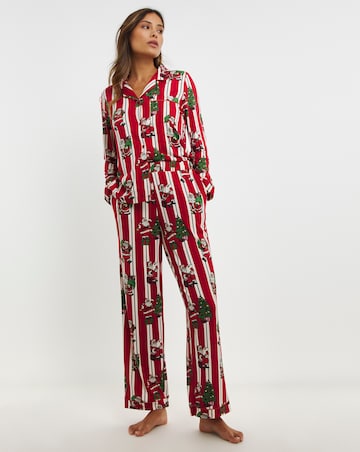 Chelsea Peers Jersey Santa Stripe Pyjama Set