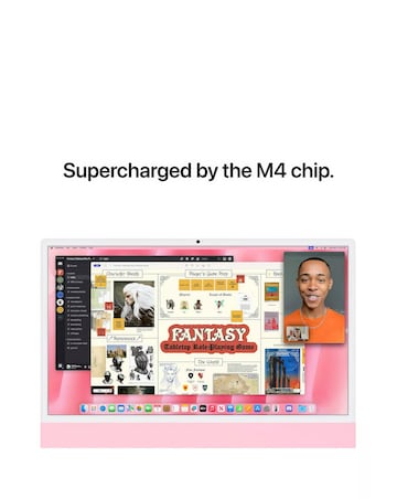 Apple iMac (M4, 2024) 24in Retina 4.5K, 8-core CPU, 8-core GPU, 256GB - Pink