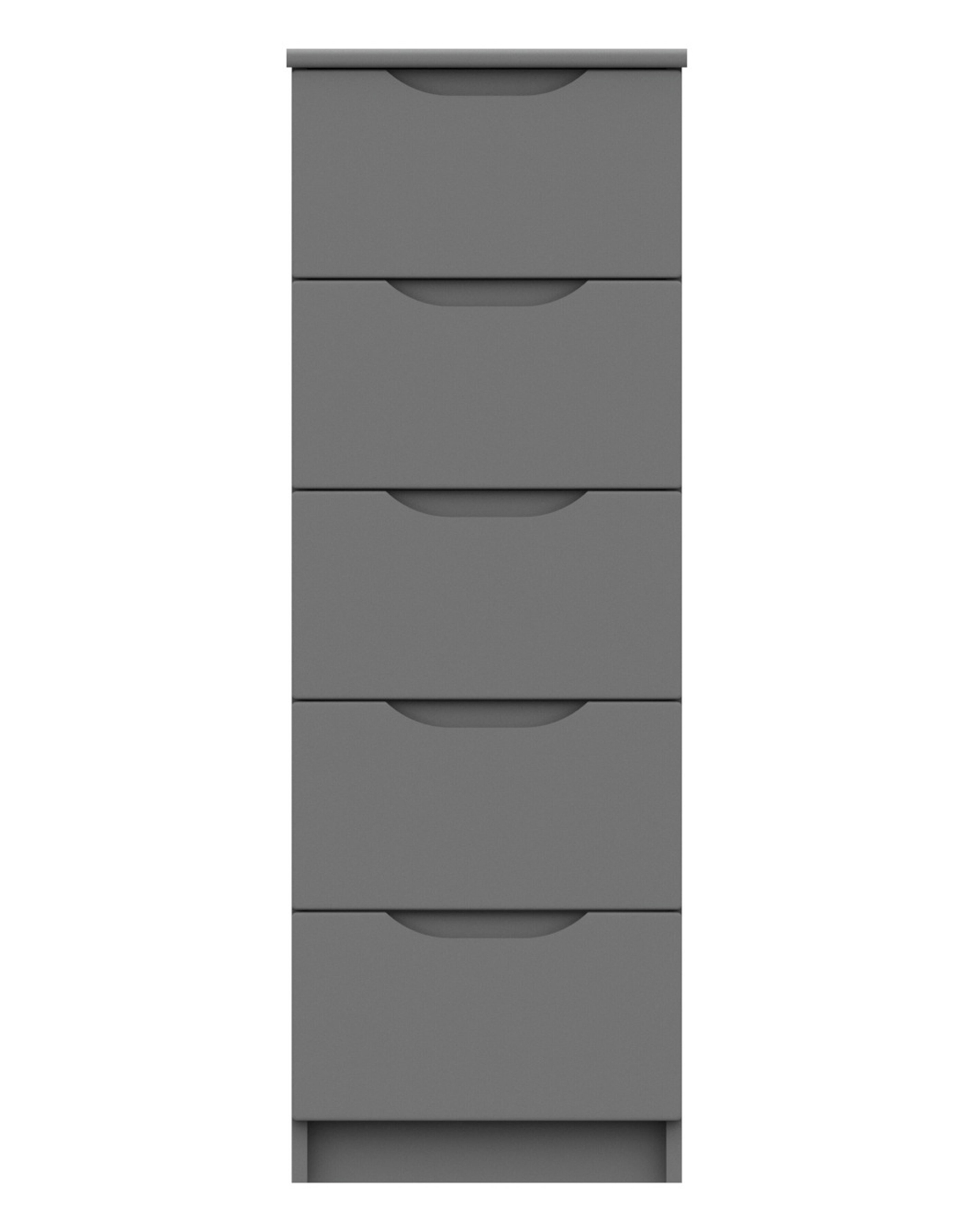 Sorrento High Gloss Assembled 5 Drawer Tallboy Chest