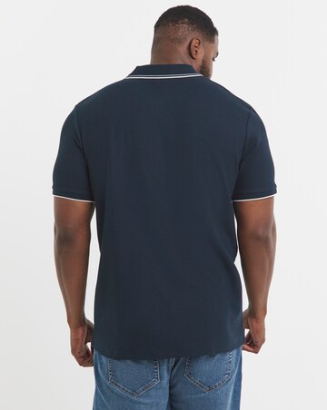 Jack & Jones Austin Waffle Polo - Navy