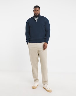 Navy Soft Touch 1/4 Zip Sweatshirt