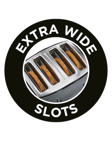 Russell Hobbs 26073 Textured Honeycomb Grey 4 Slice Toaster