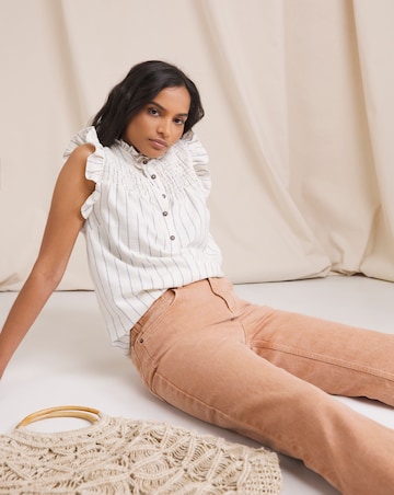 Anise Lily Baked Pink Crop Flare Jeans